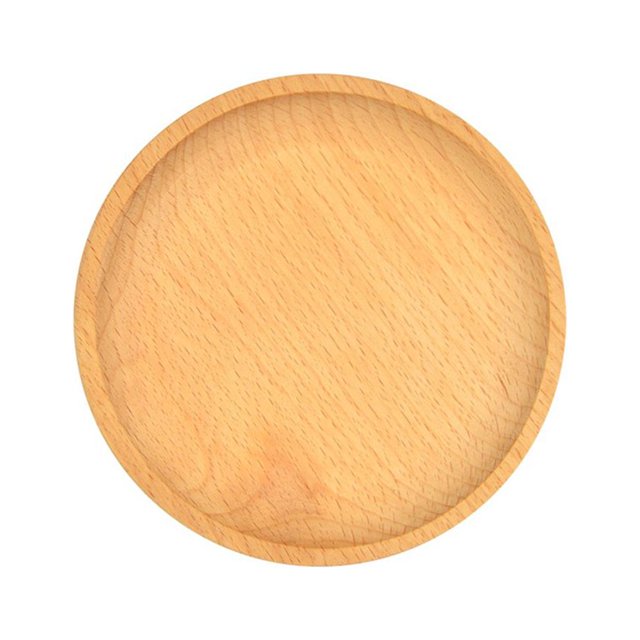 Storage Tray Multipurpose 4 Shapes Solid Wood Square Rectangle Ellipse Dinner Breads Plate Home Supplies