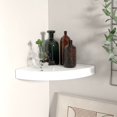thumbnail image 1 of vidaXL Floating Corner Shelf High Gloss White 25x25x3.8 cm MDF, 1 of 4