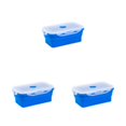 thumbnail image 1 of serony Boîte à Lunch Micro-Ondes Compacte et Pratique pour un Rangement Facile et Pratique à Transporter Pliable Est Pratique pour le Rangement Bleu Profond 1200ml 3Ensemble, 1 of 6