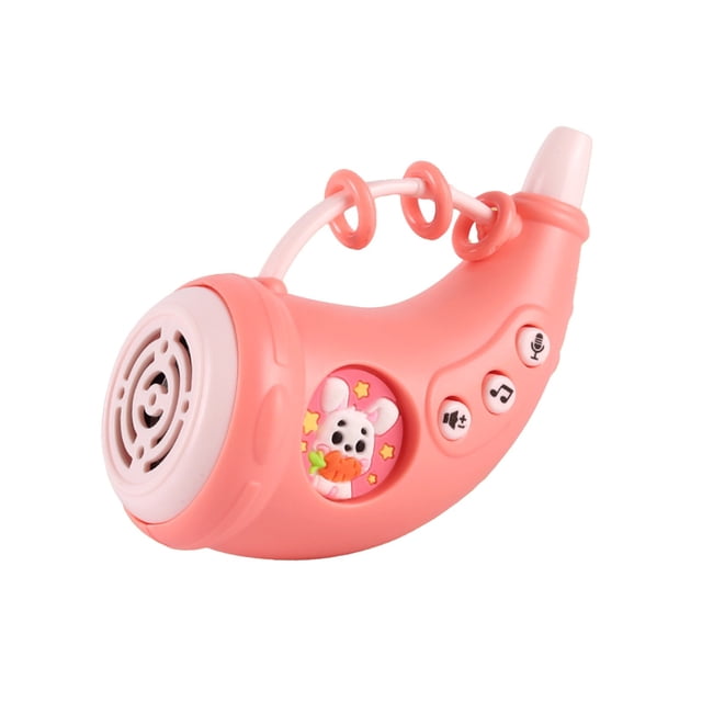Fesfesfes Creatives Kids Fun Microphone Horn Multifunctional Recordable Microphone Educational Toy Small Pendant for Children Interactive Voice Play Develops Expression Skills
