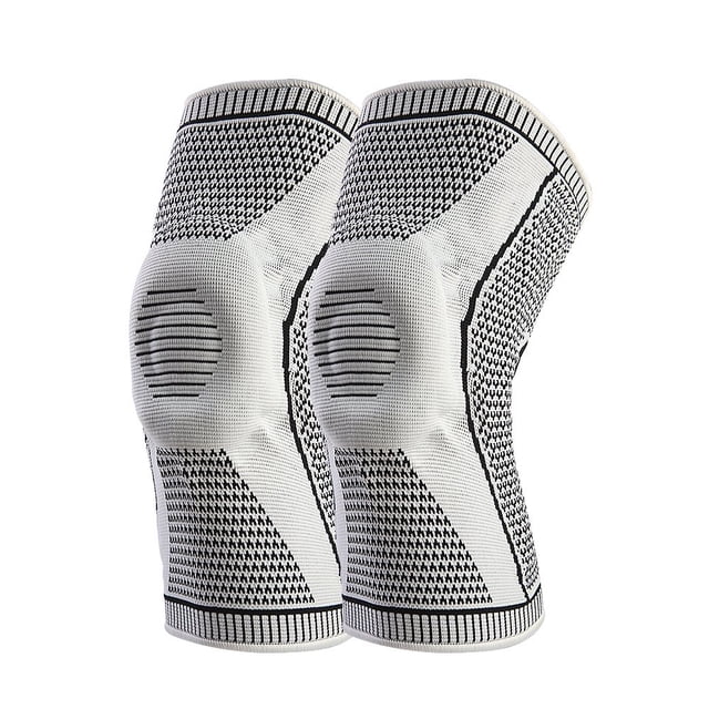 2pcs Ultra Knee Compression Sleeve - Professional Knee Brace Elastic Knee Wraps Patella Stabilizer with Silicone Gel Spring Support Knee Support Non-slip for Men Women