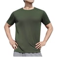 thumbnail image 1 of Dagugfen Tops for Men Summer Short Sleeve Round Neck Lightweight Casual Basic Tee Shirts Solid Color, 1 of 6