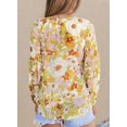 thumbnail image 4 of ORUYROP Blouses Décontractées Boho à Imprimé Floral Col en V Manches Longues Amples pour Femmes, 4 of 6
