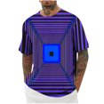 thumbnail image 2 of Shorts pour Hommes Mode Décontractée Imprimé Sports Manches Courtes Col Rond Blouses Chemises Chemises pour Hommes, 2 of 6