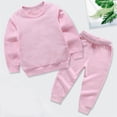 thumbnail image 2 of MeetoTime Ensemble 2 Pcs pour Filles et Garçons, Chandail Molletonné de Base à Enfiler et Pantalon de Jogging, Ensemble en Coton pour Tout-Petits, 2 of 4