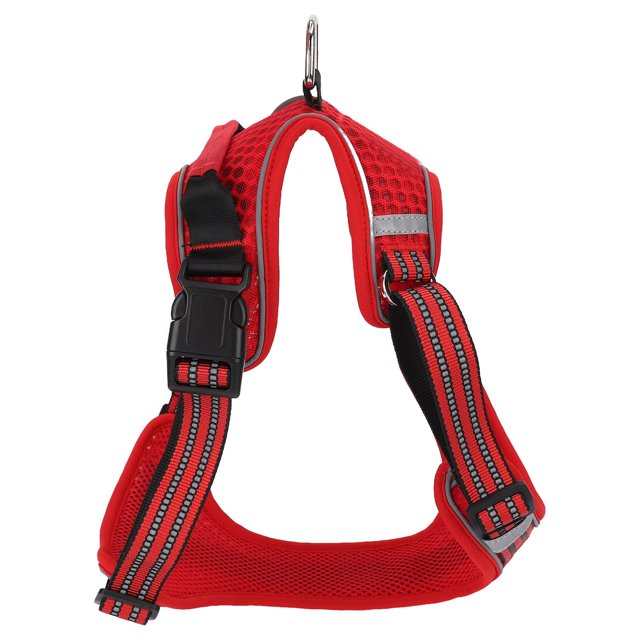 Dog Harness, Reflective Pet Chest Harness BreathableMesh Red For Outdoor Walking S
