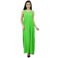 thumbnail image 1 of Bimba Robe Maxi Unie à Bretelles Spaghetti pour Femme pour l'Été, Tenue de Plage, Robe d'Été, 1 of 9