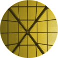 thumbnail image 1 of Ahgly Tapis Rond Lavable en Machine Intérieur Transitionnel Brun Bronze Foncé, 3 Pieds Rond, 1 of 7