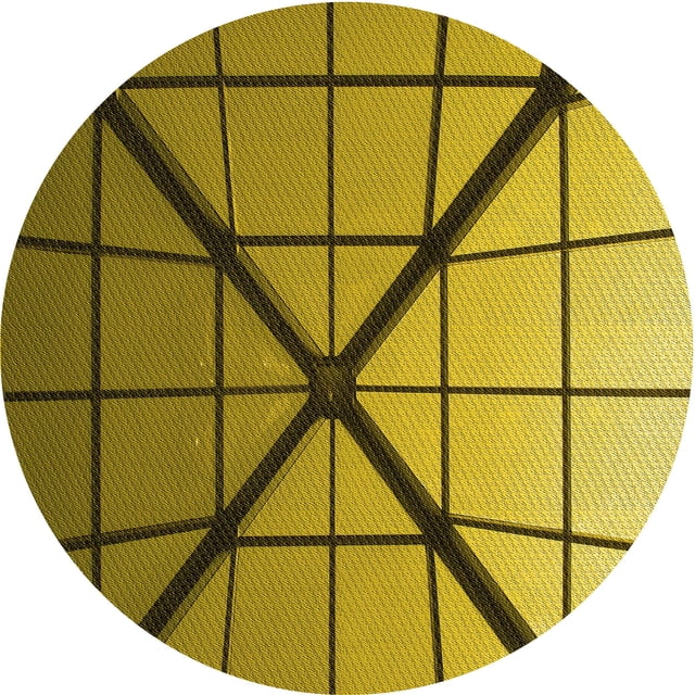 Ahgly Tapis Rond Lavable en Machine Intérieur Transitionnel Brun Bronze Foncé, 3 Pieds Rond