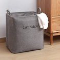 thumbnail image 4 of Laundry Hamper Bag Large Capacity Saving Space Demin Washing Storage Foldable Clothes Basket for Bedroom, 4 of 7