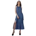 thumbnail image 1 of Moomaya Robe Longue Imprimée pour Femmes, Fente avant, Aguichant, Sans Manches, en Rayonne, Robe de Mariage, 1 of 4