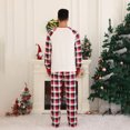 thumbnail image 4 of TIMIFIS Pyjamas de Noël Assortis pour la Famille Hommes Xmas Fête Col Rond Manches Longues Haut et Pantalon Long à Carreaux Rouges Tenue d'Intérieur Ensemble de Pyjamas de Noël Assortis pour la Famille, 4 of 4
