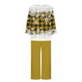 thumbnail image 5 of Pisexur Pyjama de Noël pour Femmes Ensemble Deux Pièces Tendance des Fêtes Imprimé Flocon de Neige Pyjamas de Noël Décontractés Manches Longues Col Rond Hauts Pantalons de Pyjama Tenue de Nuit, 5 of 5