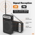thumbnail image 4 of Radio de Poche AM FM, Radio à Transistor avec Haut-Parleur, Prise pour Écouteurs, Radio Portable pour Usage Intérieur, Extérieur, 4 of 7