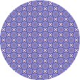 thumbnail image 1 of Ahgly Company Tapis de Zone Rond d'Intérieur Lavable à la Machine, Style Transitionnel, Bleu Ardoise, 3 Pieds Rond, 1 of 7