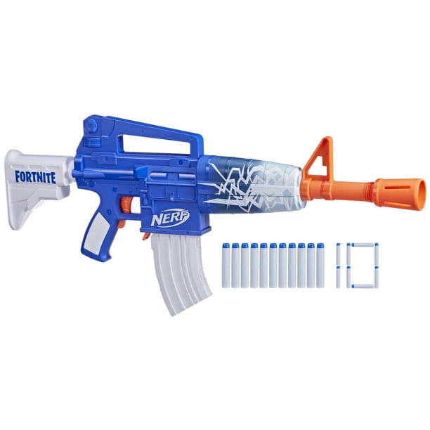 【新品未開封】NERF FORTNITE BLUE SHOCK Nerf Fortnite Blue Shock Blaster, 10-Dart Clip, 10 Elite Nerf