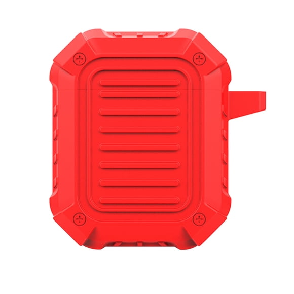 pitrice Étui d'Écouteurs en Silicone, Coque de Remplacement pour Écouteurs Sans Fil AirPods 1/2, Rouge