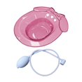thumbnail image 3 of Esquirla Sitz Bath Multipurpose Sturdy Anti Overflow Soak Pan for Bathroom Dorm Hotel Pink with Flusher, 3 of 8