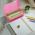 thumbnail image 4 of HHBEAUTY Plastic Pencil Box Large Capacity Pencil Boxes Clear Boxes with Snap-tight Lid Stackable Design and Stylish Office Supplies Storage Organizer Box, Clear, 4 of 4