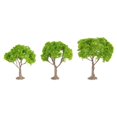 thumbnail image 1 of Bunblic 3 Pieces Mini Landscape Tree Model Trees DIY Crafts Railway Train Railroad Layout Diorama Tree Building Model Miniature Trees yellow flower trees, 1 of 8