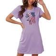 thumbnail image 3 of Chemises à Manches Courtes pour Femmes, Chemise de Nuit Courte Ample pour Femmes avec Imprimé sur la Poitrine, Robe de Nuit à Manches Courtes, Chemises de Nuit pour Femmes Douces, Chemises de Nuit pour Femmes Douces, Chemises à Manches Courtes pour Femmes, 3 of 7