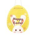 thumbnail image 2 of Happy Easter Wooden Door Hanging Sign with Rabbit Design, 23.3x30cm Indoor Outdoor Wall Decor for Spring Celebrations, 2 of 2