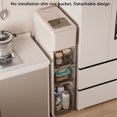 thumbnail image 3 of Armoire de Rangement Mince en Plastique, Boîte de Rangement Multifonctionnelle Style Tiroir avec Roues, Accès Facile pour Riz et Aliments, Idéale pour l'Organisation de la Cuisine, 3 of 7