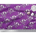 thumbnail image 2 of Soimoi Poly Georgette Fabric Leaves,Bird & Floral Block Print Sewing Fabric Yard 52 Inch Wide, 2 of 3