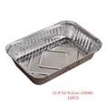 thumbnail image 1 of 10pcs Rectangle Shaped Disposable Aluminum Foil Pan Take-out Food Containers with Aluminum Lids/Without Lid, 1 of 7