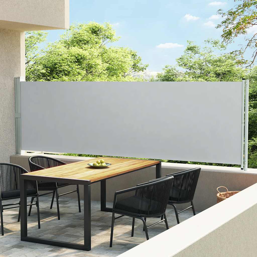 vidaXL Auvent Latéral Rétractable pour Patio 140x600 cm Gris