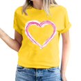 thumbnail image 2 of Pisexur T-shirt de la Saint-Valentin Haut T-shirt de la Saint-Valentin pour Femme Amour Imprimé T-shirt à Manches Courtes Haut à Manches Courtes Col Rond Haut/chemise, 2 of 5