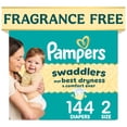 thumbnail image 1 of Pampers Swaddlers Diapers, Size S2 (10-22 lbs), 144 Count, Absorbent, Keeps Baby Dry and Comfortable, Pediatrician Recommended Skin Safe Disposable Baby Diaper, 1 of 29