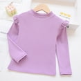 thumbnail image 1 of RXIRUCGD Chemise Imprimée à Manches Longues pour Fille avec Col Rond et Base Décontractée en Dessous (Violet, Taille : 5 Ans), 1 of 3