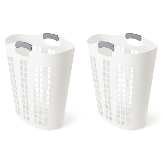 Gracious Living Panier Flex Facile à Transporter, Panier à Linge avec Poignées (Lot de 2)