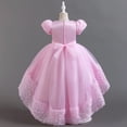 thumbnail image 5 of MIASHUI Robe de Princesse en Dentelle pour Filles Robe de Demoiselle d'Honneur Mariage Concours Fête Bal Vacances Tulle, Rose, 3-4 Ans, 5 of 5