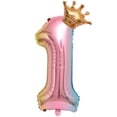 thumbnail image 1 of Agiferg Crown Number Foil Balloons Number Ballon Happy Birthday Party Decoration 32 Inch, 1 of 2
