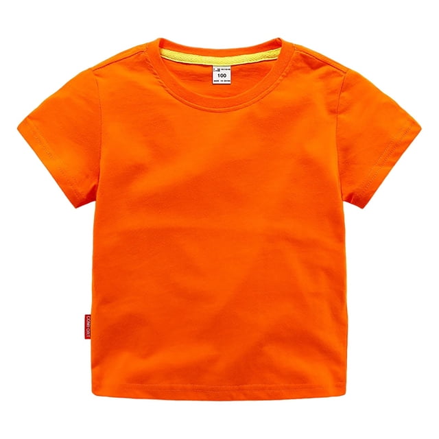 Kcodviy Garçons et Filles Classique Garçon Tout-Petit Haut Ajusté Col Ras du Cou T-Shirt Marque Foncée Haut / Coton Doux Multi Aller Si Dur Haut Paquet Manche Courte Basique Coton Maillots de Corps Enfants Tout-Petits et Enfants