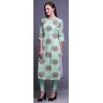 thumbnail image 3 of Bimba Kurtis Droits pour Femmes Longue Robe Kurti Imprimée Haut Indien à Manches 3/4, 3 of 6