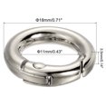 thumbnail image 2 of Unique Bargains Silver Tone Zinc Alloy Round Spring Gate O Ring Snap Clip Buckle (10 Pack), 2 of 5
