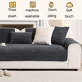 thumbnail image 4 of EGNMCR Sofa Cover Washable Non Sliped Plushs Material Suitable For Three Seater Sofas Thick And Soft Sofa Cover Flock Sofa cushion, 4 of 6