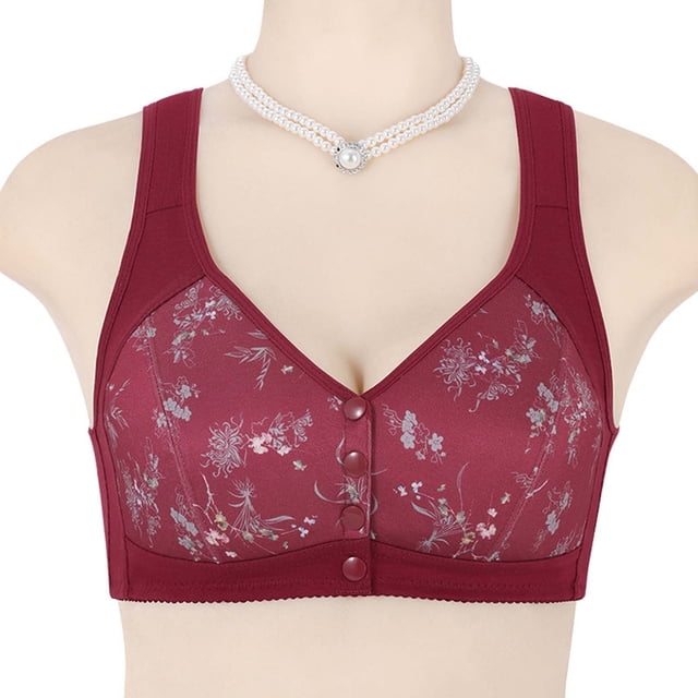 Supportive Front-Closure Lingerie for Casual Home Wear with Adjustable Straps and Seamless Comfort