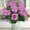 Hot Pink, variant on HBYJLZYG 8.6" Tall Artificial Flower Bridal Bouquet, Purple Fake Wedding Flowers with Foliage, Lifelike Home Decor Centerpiece for Party Table, Silk Peony Rose Arrangement