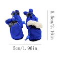 thumbnail image 3 of Winter Dog Shoes Fleece Warm Dog Boots With Reflective Tape 1 Claw Cover Pet Shoes With Drawstring, 3 of 5