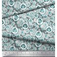 thumbnail image 2 of Soimoi Tissu Crêpe polyester Vert Imprimé Concombre par Yard 52 Pouces de Large, 2 of 2