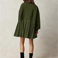 thumbnail image 4 of Pisexur Robe Chandail Surdimensionnée pour Femmes, Col Rond, Manches Longues, Patchwork, Robe d'Automne, Chandail à Enfiler, Hauts Amples et Fluides, Robe Chandail, Mini-Robe, 4 of 8