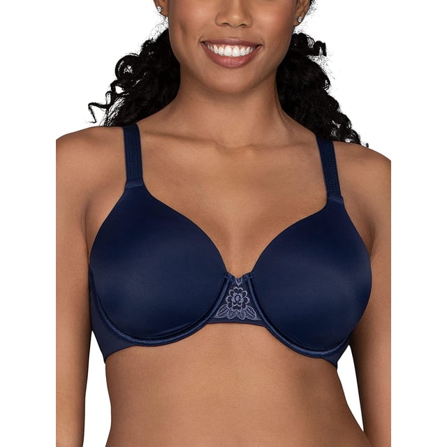 Vanity Fair Womens Beauty Back Full Figure Underwire Bra, 36D, Ghost Navy