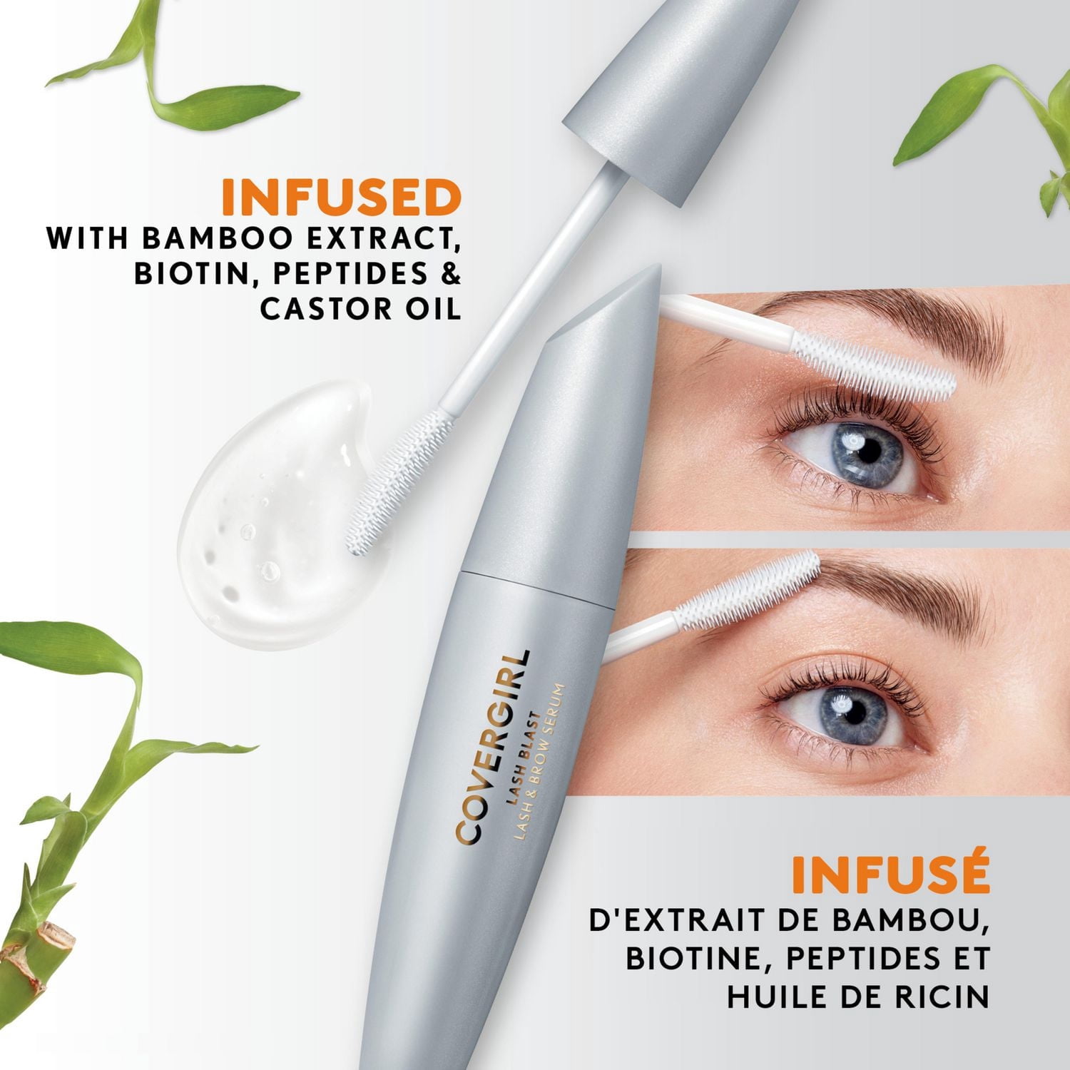 COVERGIRL Lash Blast Lash & Brow Serum™, Sérum, Allonge les cils, prévient les cassures, formule 100% pure, saine et végétalienne, 100% Sans Cruauté
