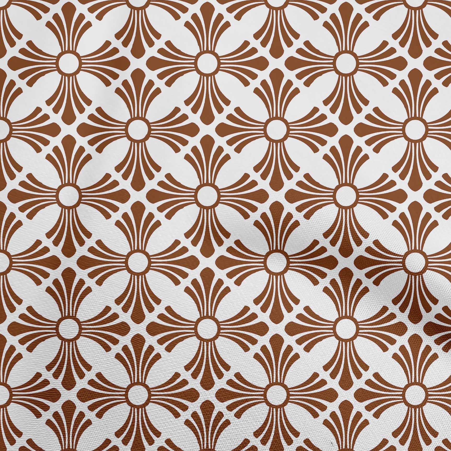 oneOone Velvet Brown Fabric Mosaic Fabric For Sewing Printed Craft Fabric By The Yard 58 Inch Wide