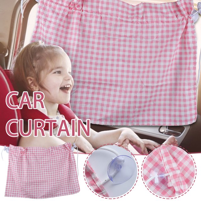 Lattice Car Curtain With Sucker Detachable Sunshade