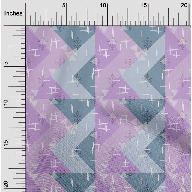 oneOone Cotton Flex Fabric Line|Chevron & Triangle Geometric Printed Craft Fabric BTY 40 Inches Wide